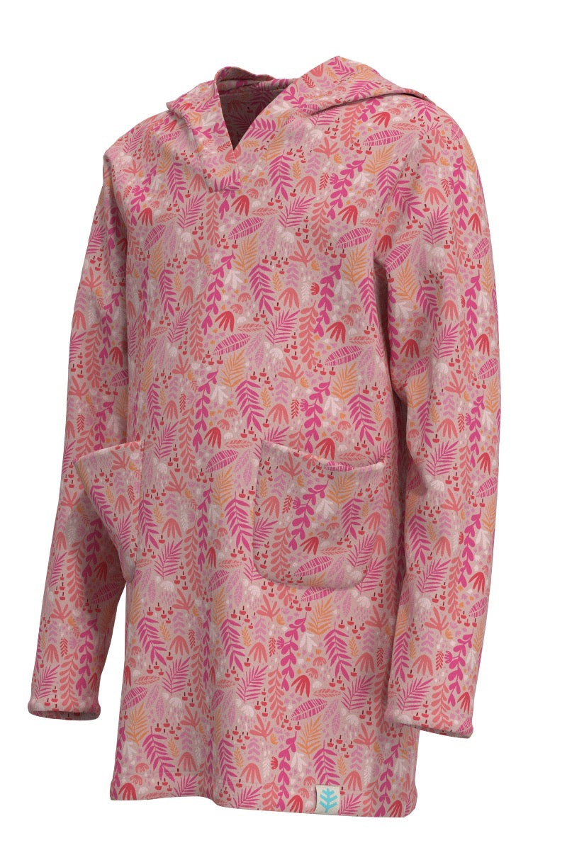 Kid's Catalina Beach Cover-Up Dress | Soft Pink Blooming Forest