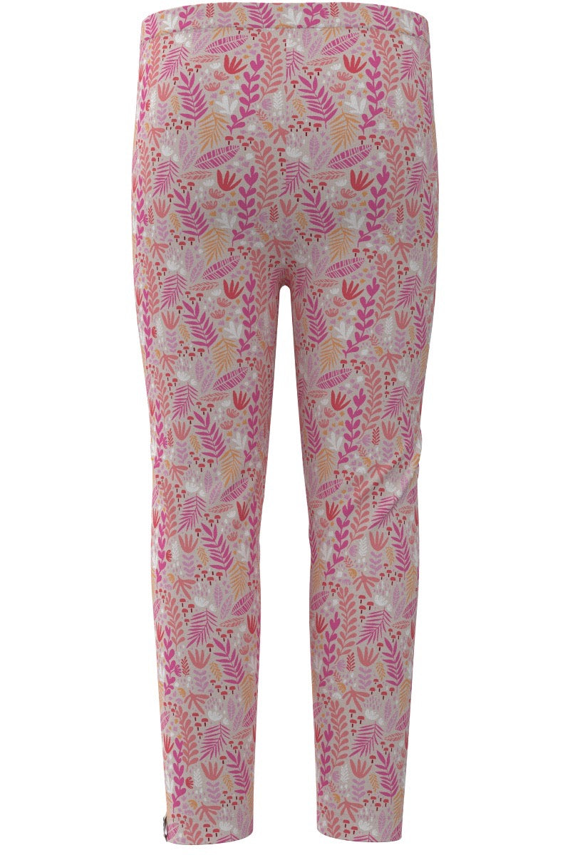 Kid's Monterey Summer Leggings | Soft Pink Blooming Forest