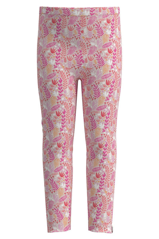 Kid's Monterey Summer Leggings | Soft Pink Blooming Forest