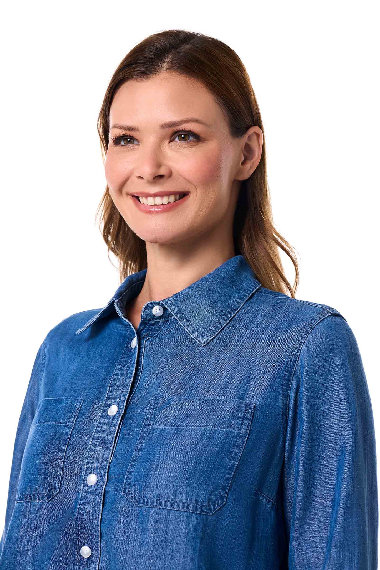 Women's Peninsula Chambray Shirt | Light Indigo Chambray