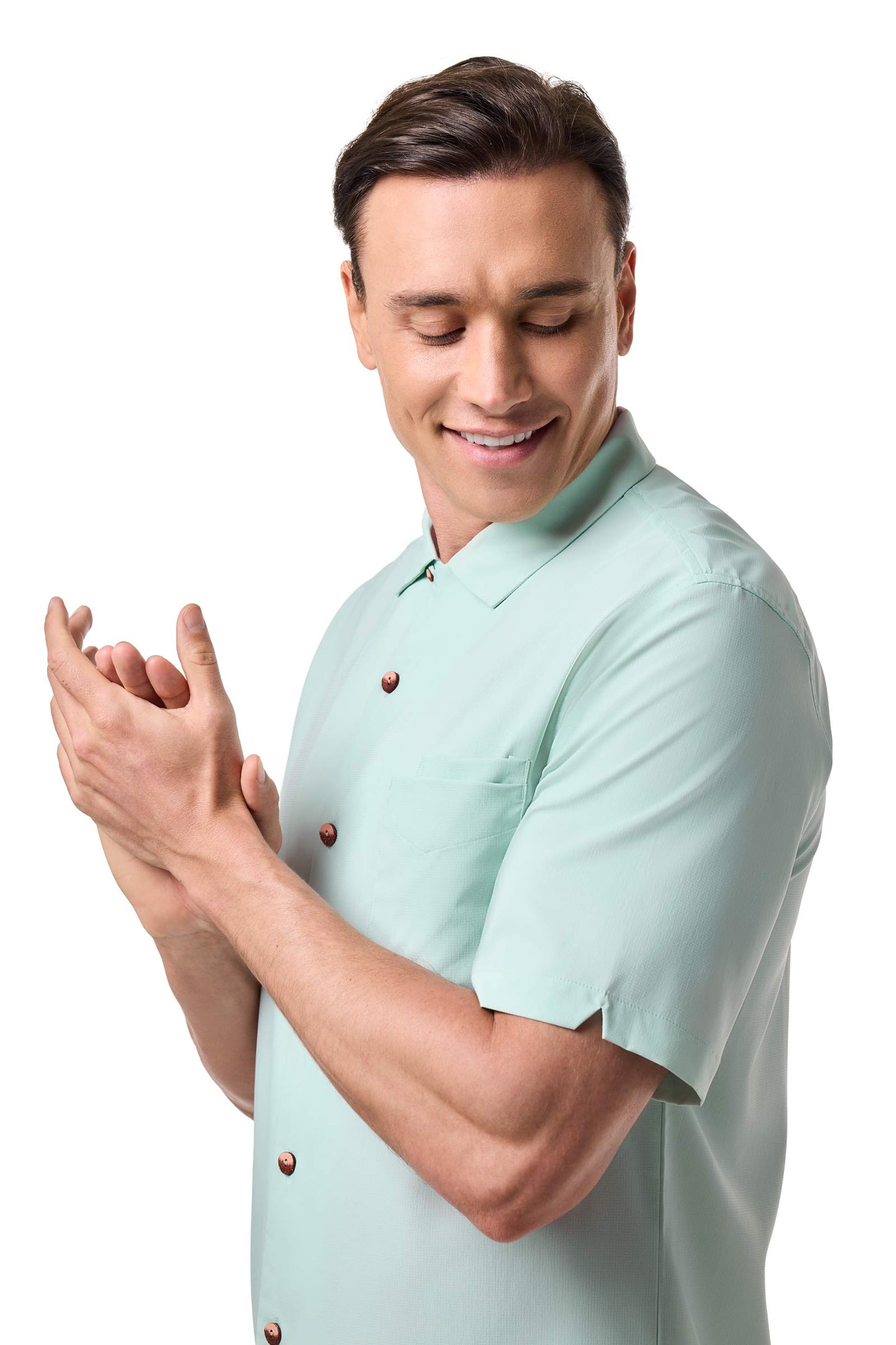 Men's Safari Camp Shirt | Misty Aqua