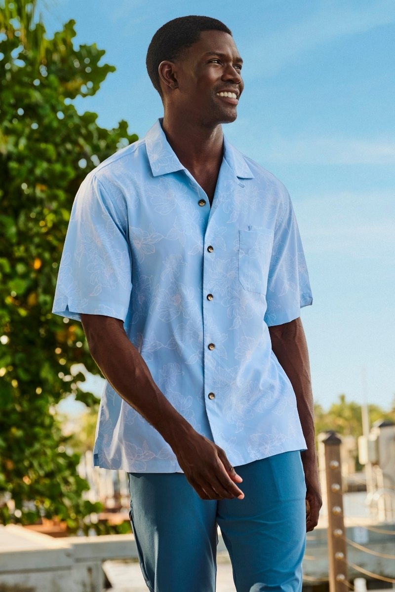 Camisa de safari para hombre | Azul crepúsculo