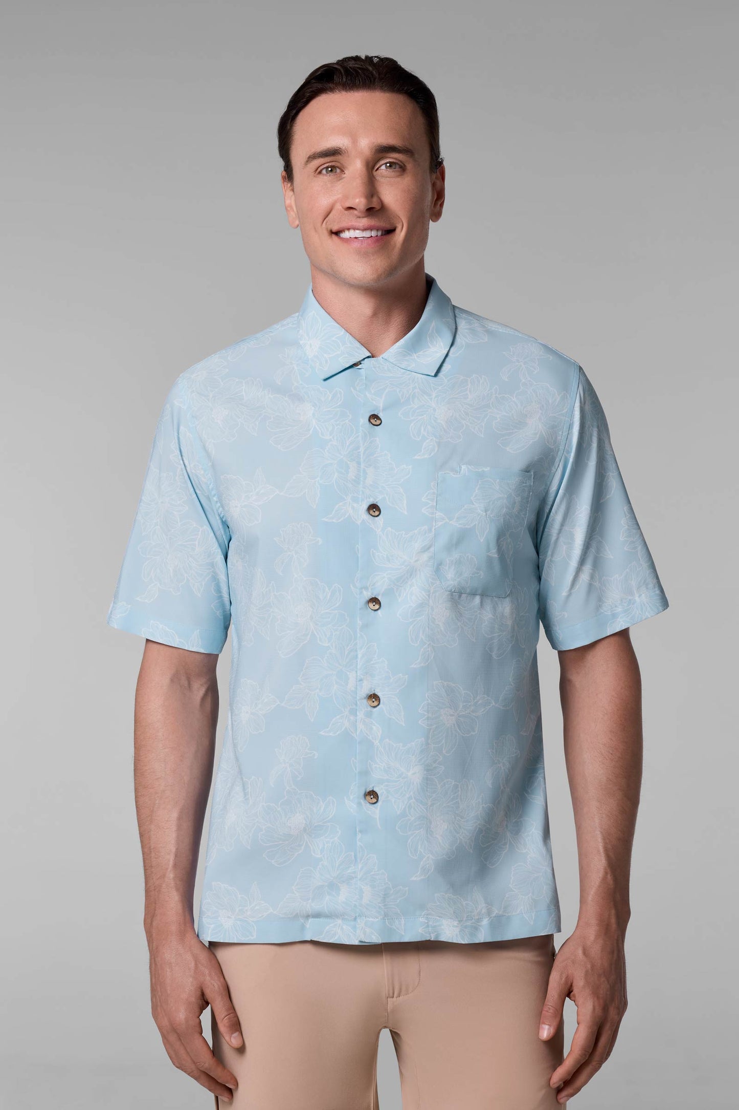 Camisa de safari para hombre | Azul crepúsculo