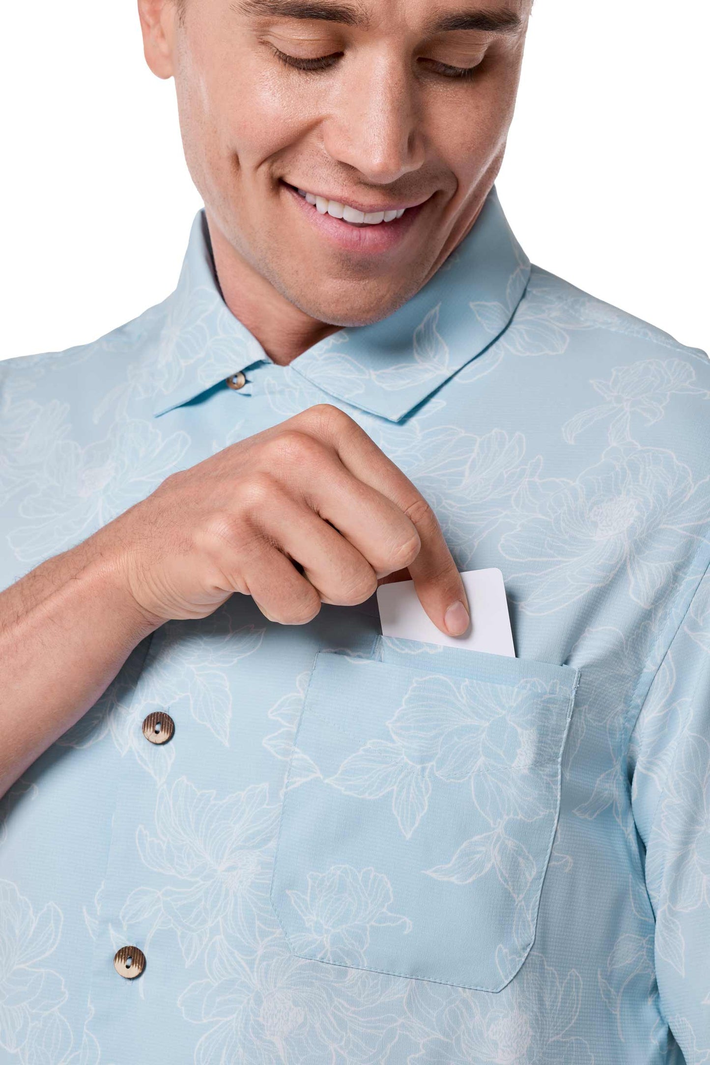 Camisa de safari para hombre | Azul crepúsculo