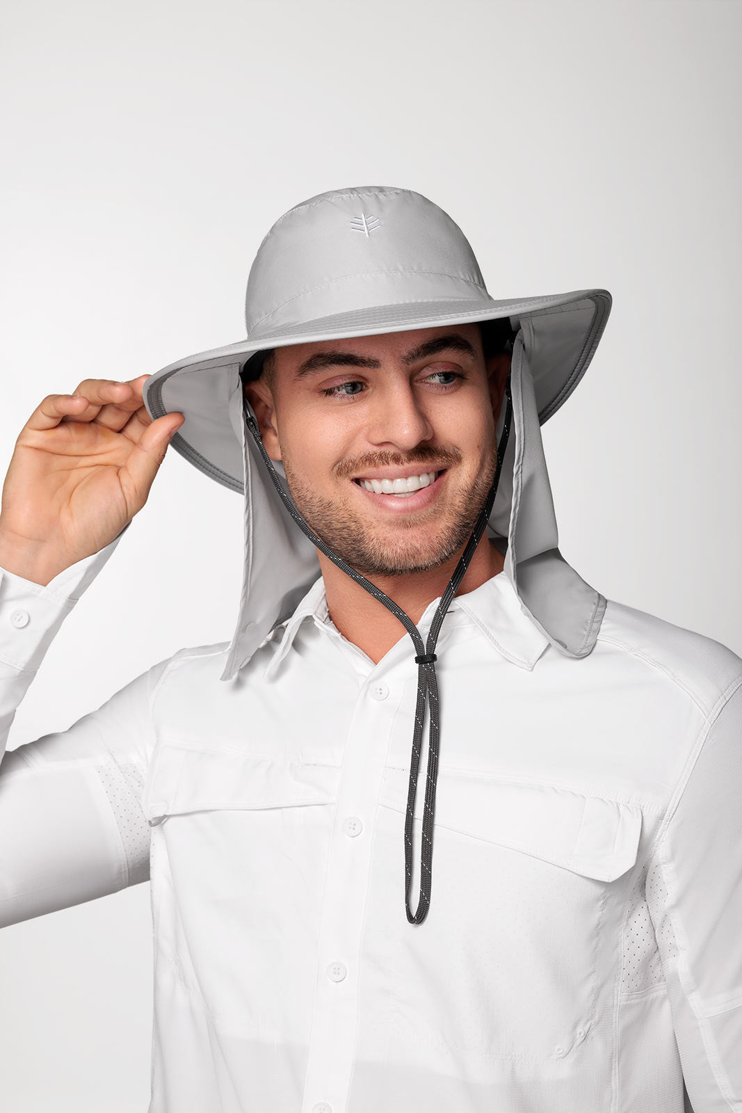 Unisex Convertible Boating Hat | Light Grey