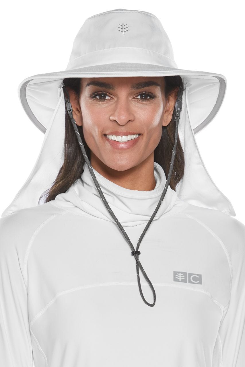 Unisex Convertible Boating Hat | White