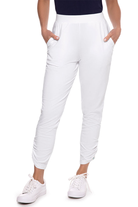 Women's Cafe Ruche Pants | White | Core