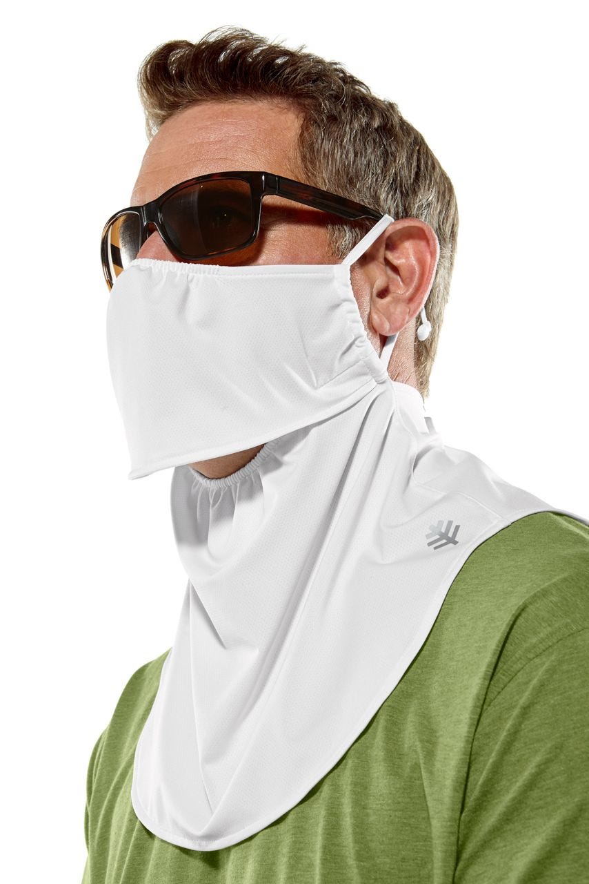 Unisex Vermilion UV Layered Mask | White