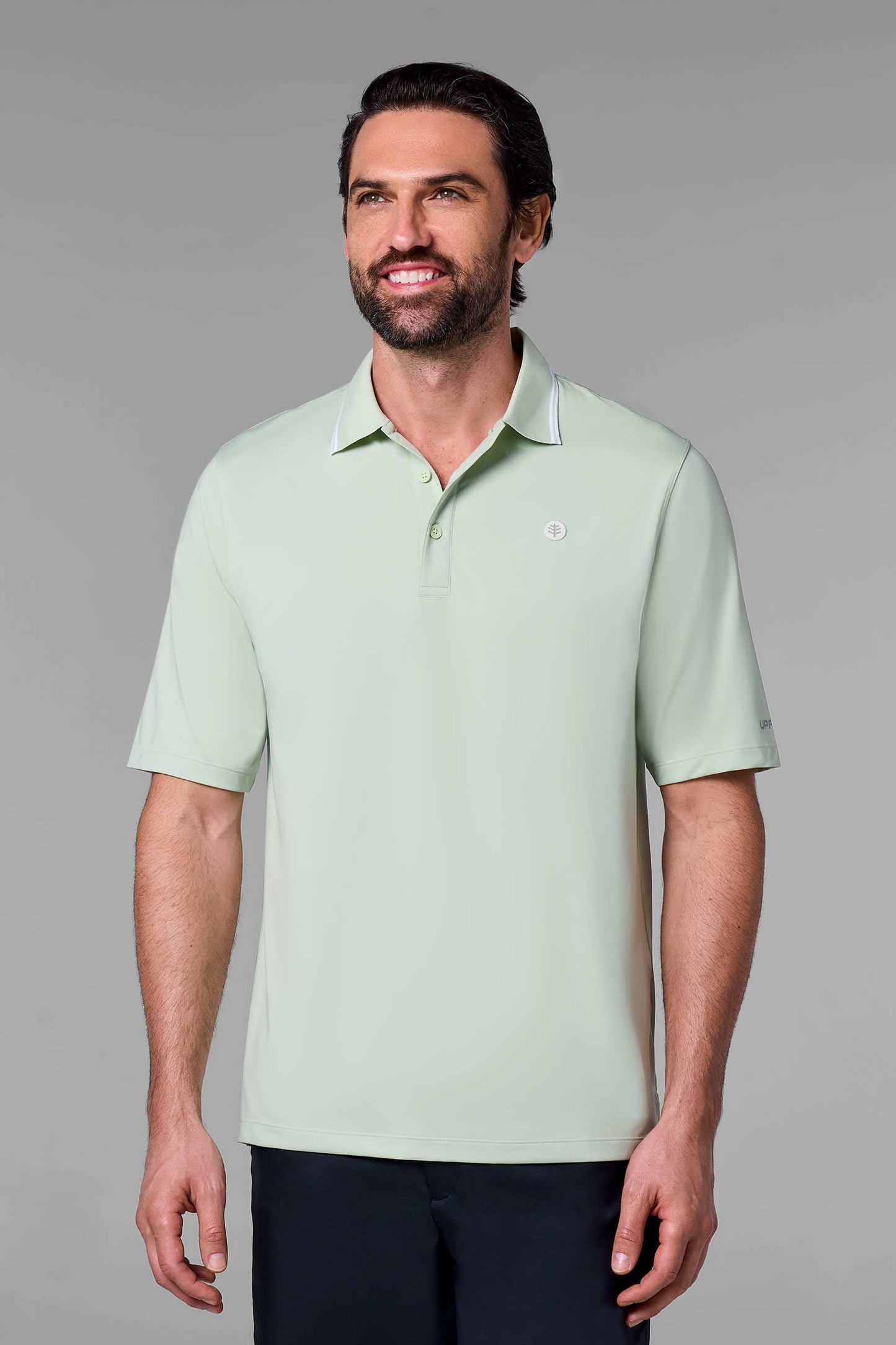 Men's Erodym Long Sleeve Golf Polo | Seedling
