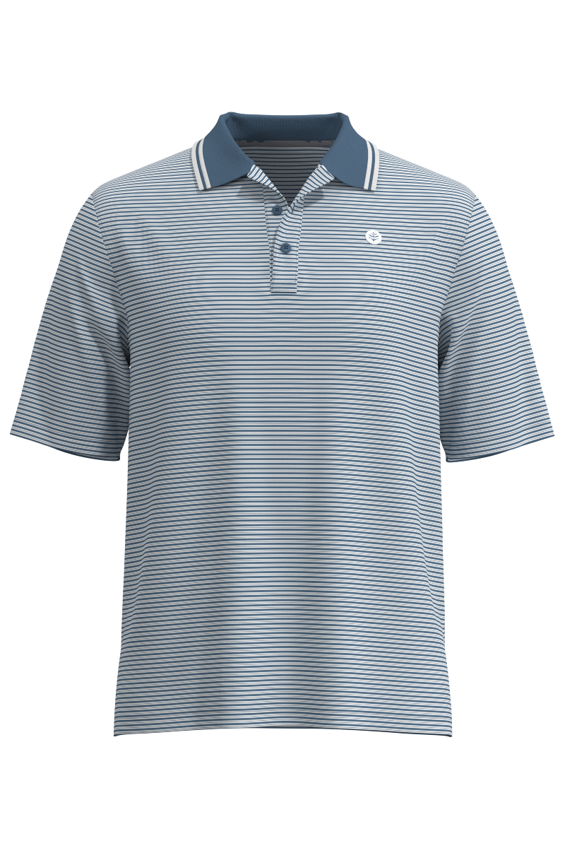 Men's Erodym Short Sleeve Polo | Blue Dusk/White Stripe