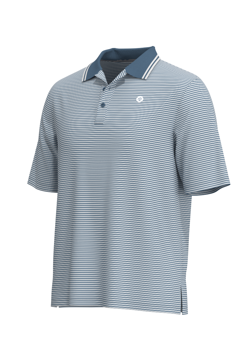 Men's Erodym Short Sleeve Polo | Blue Dusk/White Stripe