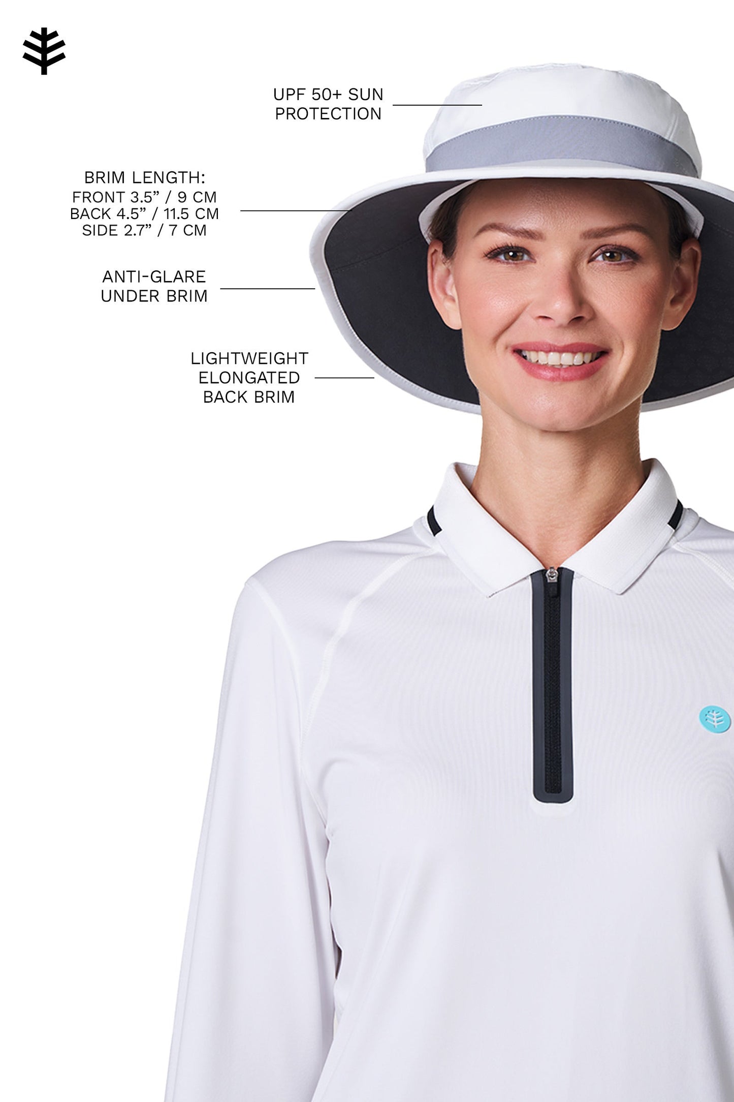 Unisex Fore Golf Hat | White/Steel Grey