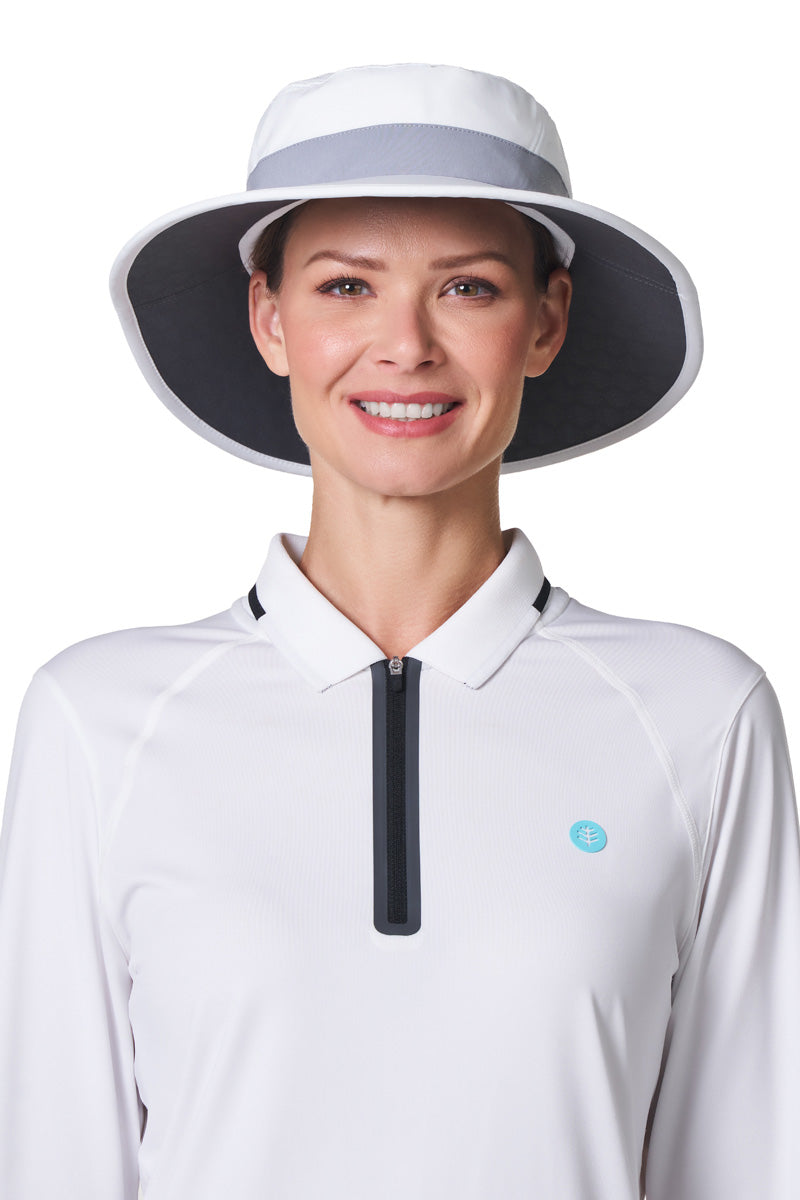 Unisex Fore Golf Hat | White/Steel Grey