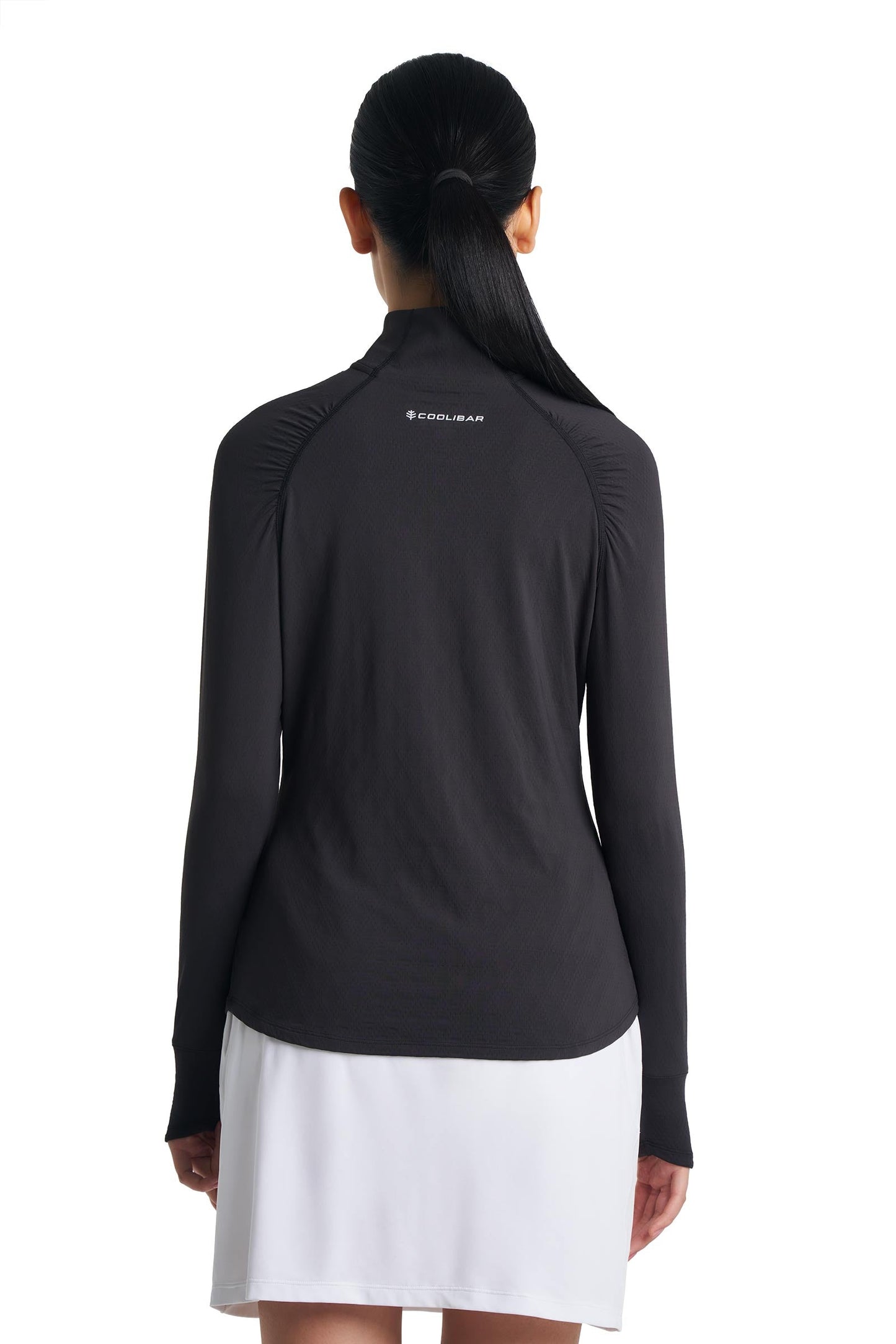 Women's Arabella Golf Quarter-Zip | Black Diamond Jacquard