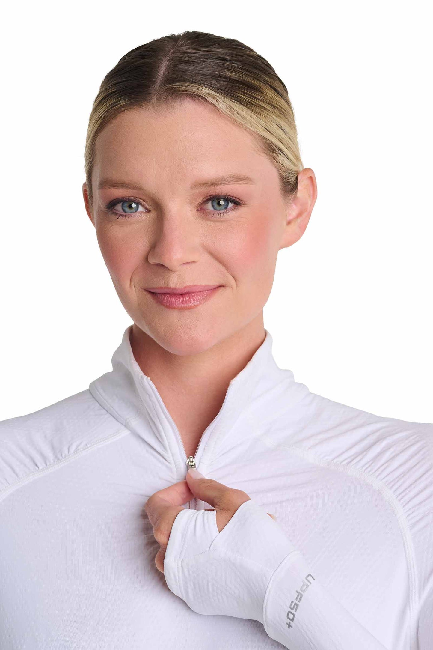 Women's Arabella Golf Quarter-Zip | White Diamond Jacquard