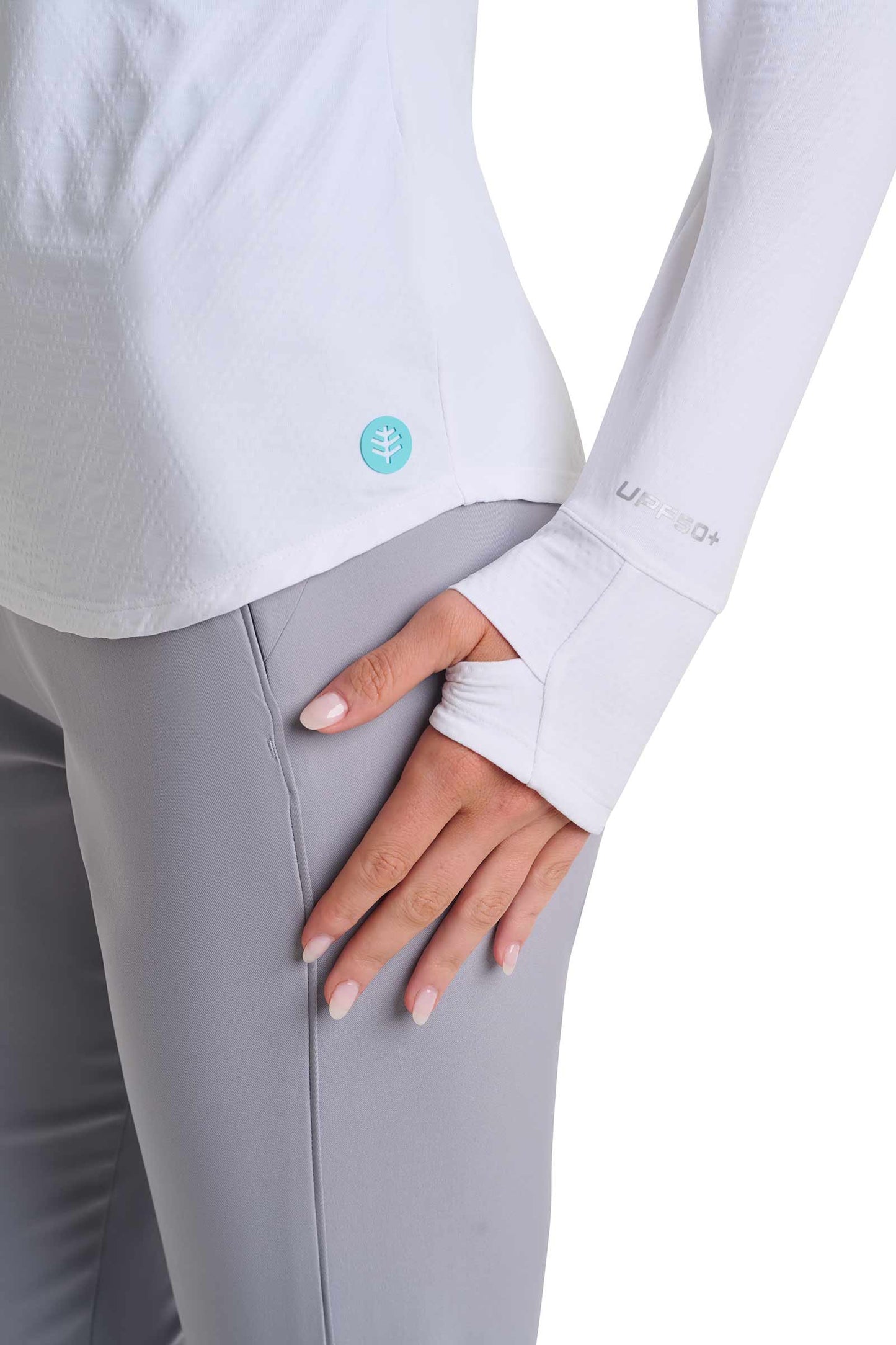 Women's Arabella Golf Quarter-Zip | White Diamond Jacquard