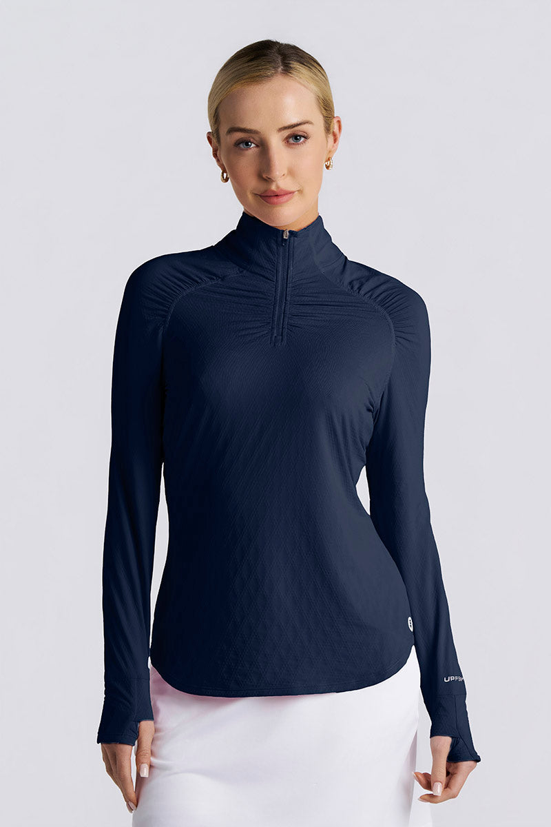 Color_Navy Diamond Jacquard