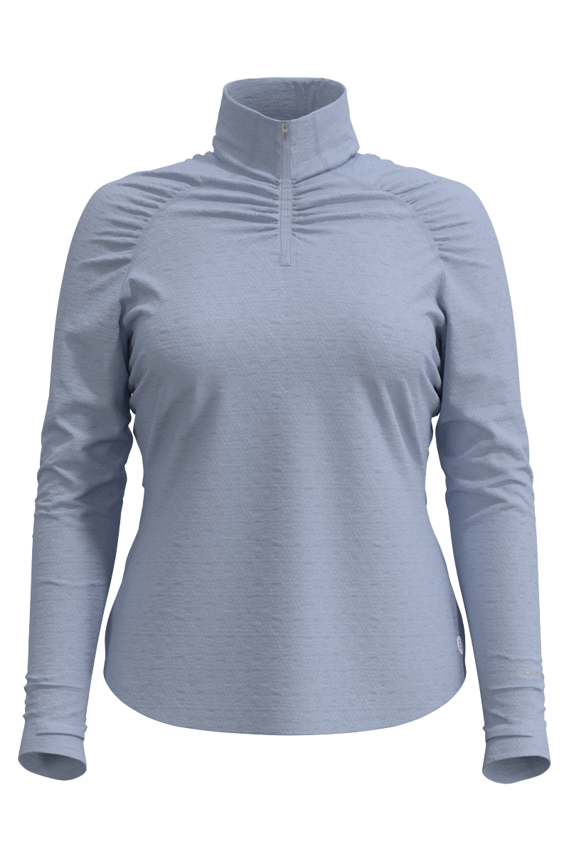 Women's Arabella Quarter Zip | Periwinkle Diamond Jacquard