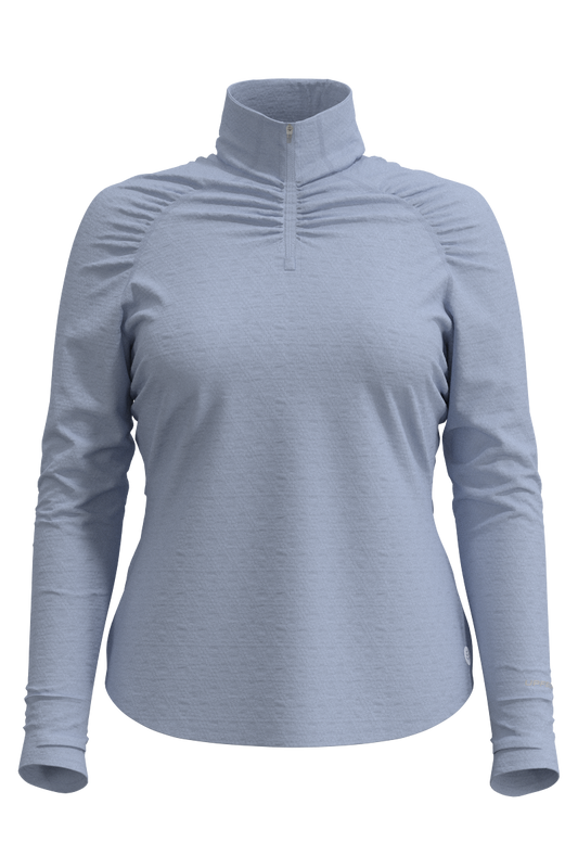 Women's Arabella Quarter Zip | Periwinkle Diamond Jacquard