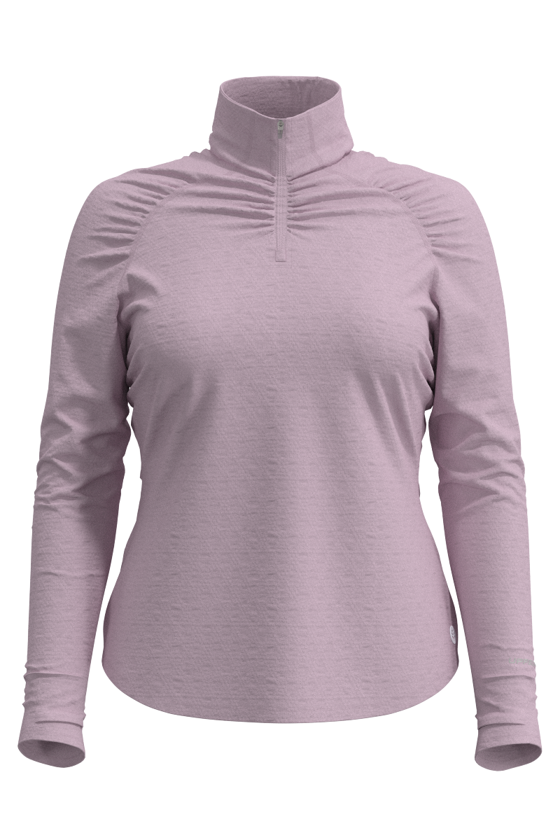 Women's Arabella Quarter Zip | Powder Diamond Jacquard Diamond Jacquard