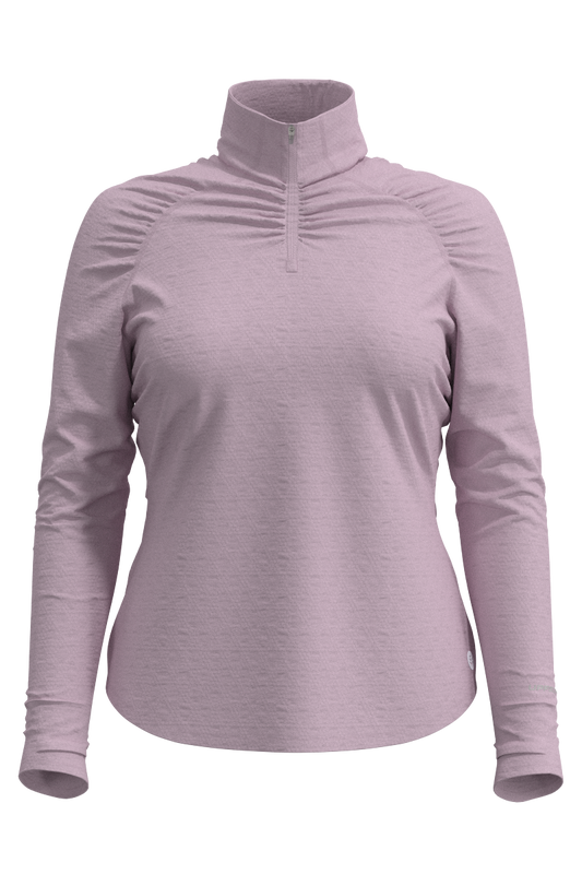 Women's Arabella Quarter Zip | Powder Diamond Jacquard Diamond Jacquard