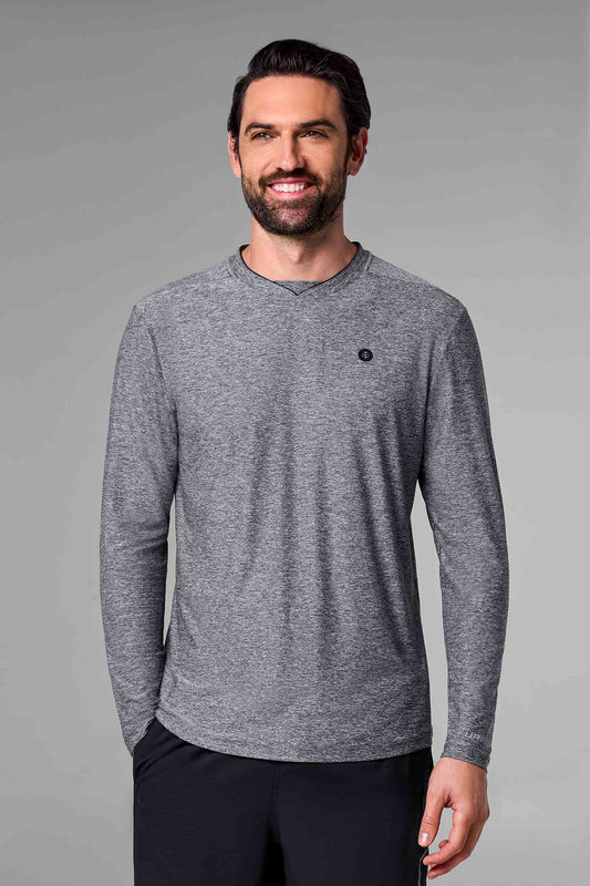 Men's Tiebreaker Long Sleeve T-Shirt | Charcoal Heather