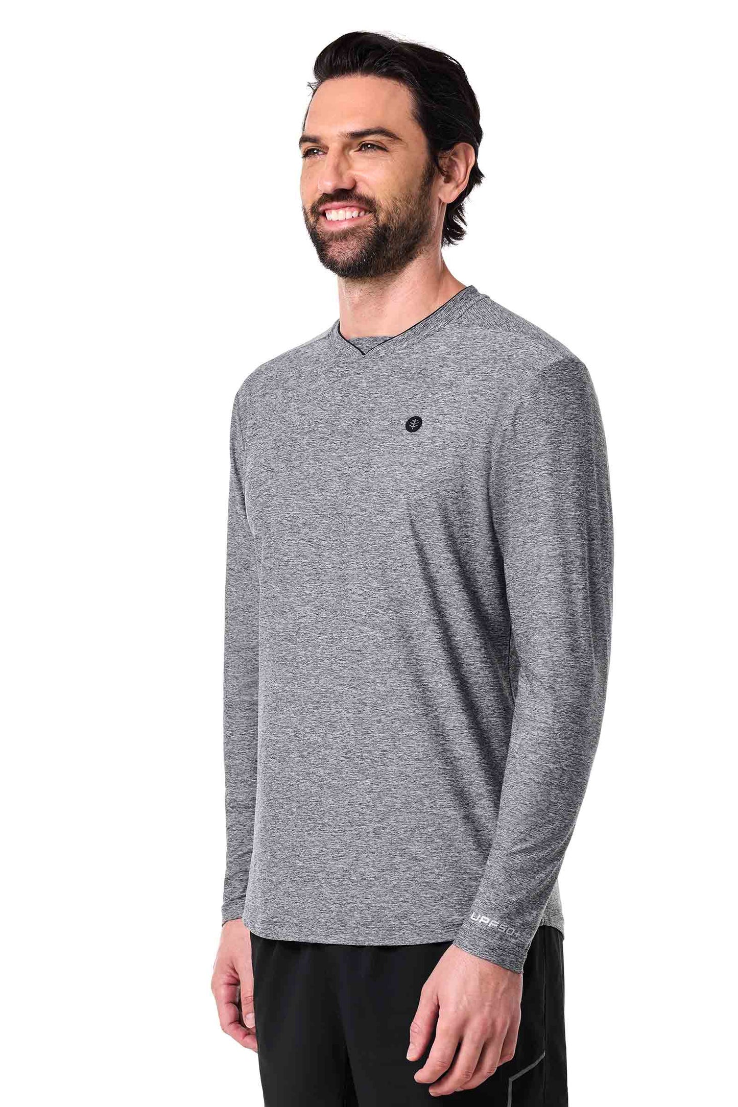Men's Tiebreaker Long Sleeve T-Shirt | Charcoal Heather