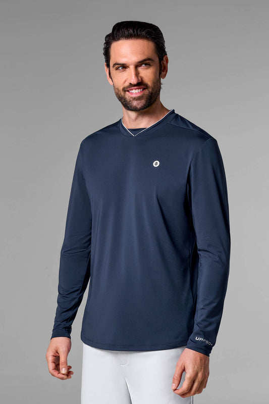 Men's Tiebreaker Long Sleeve T-Shirt | Navy