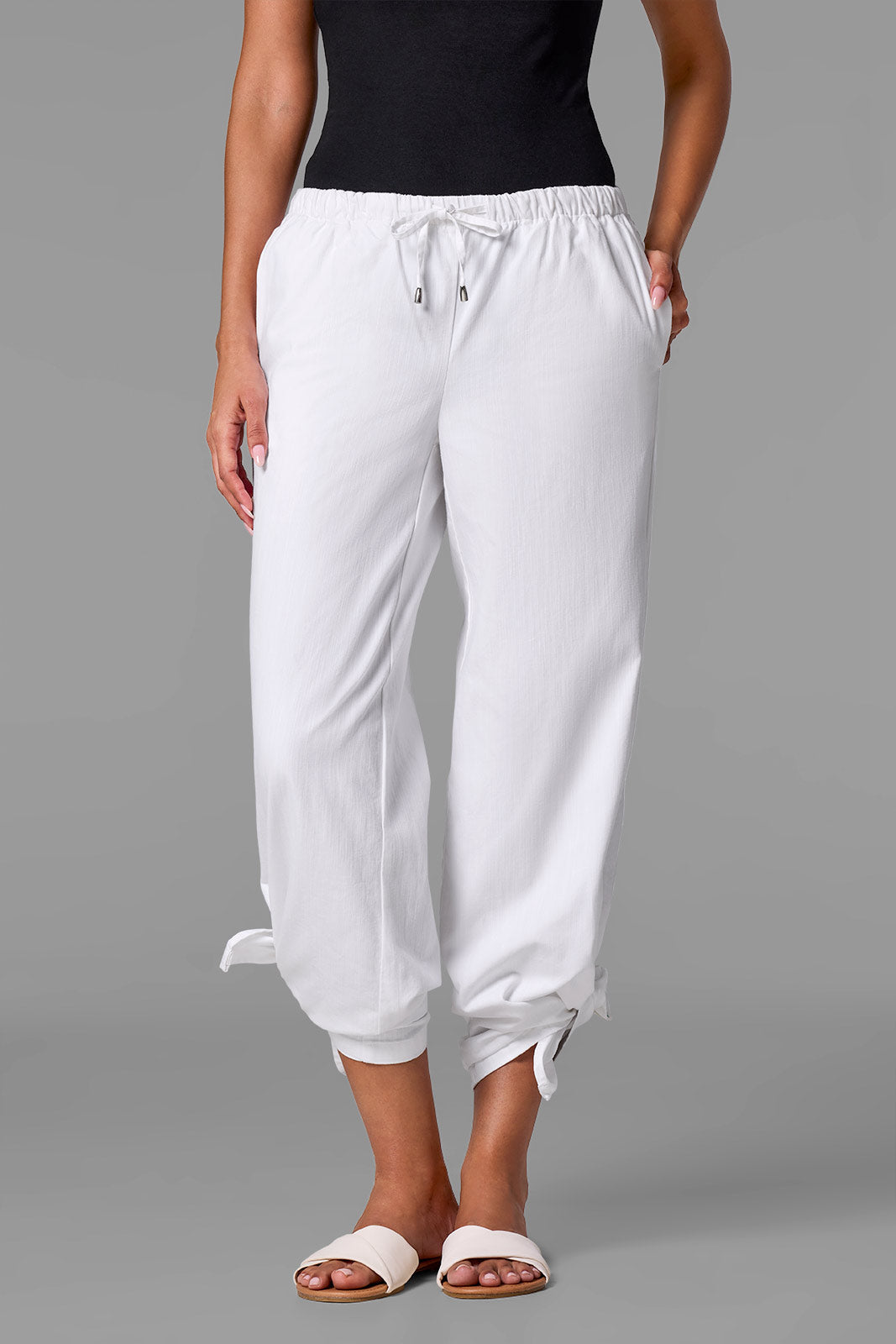 Women's Enclave Wide Leg Pants | White Chambray