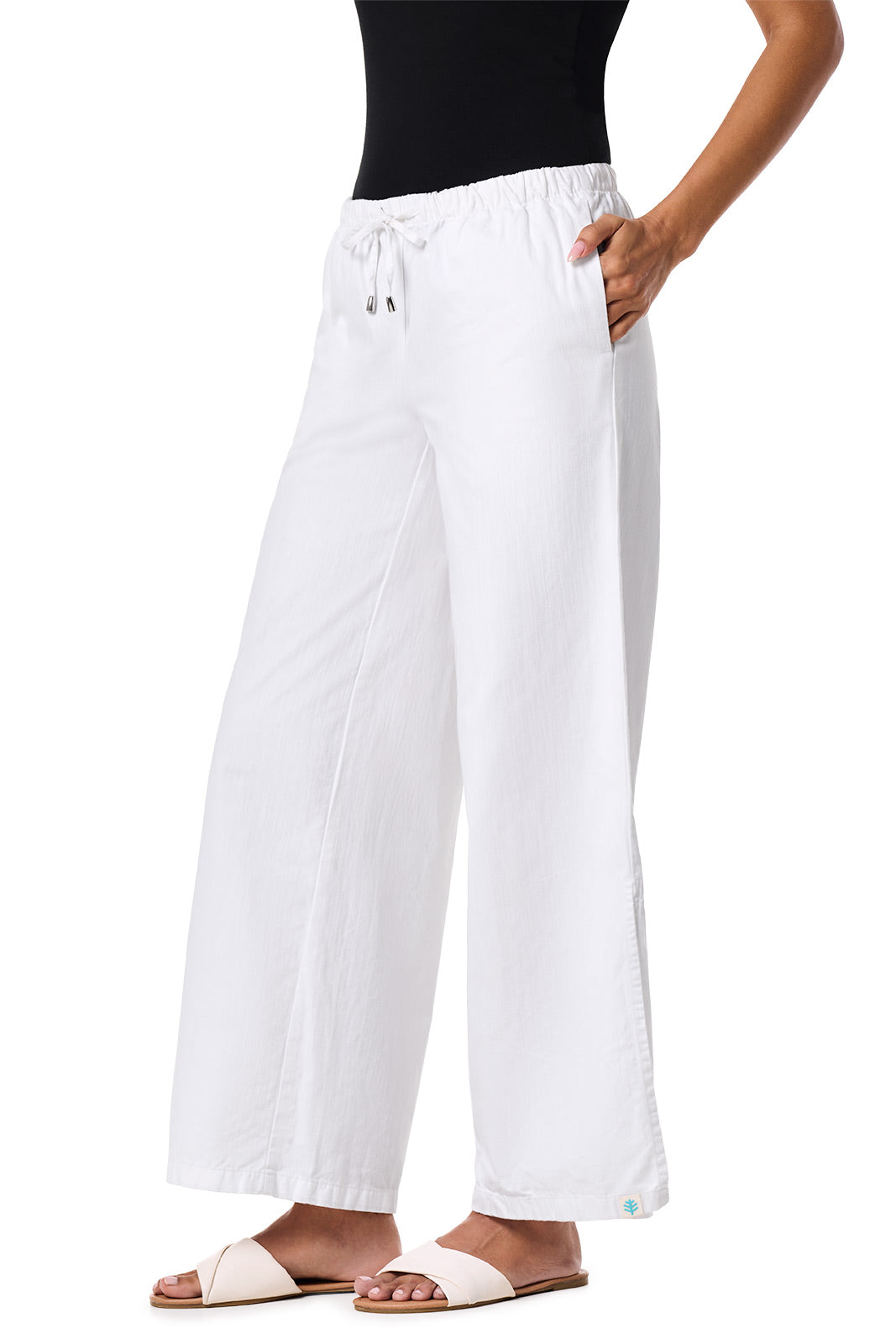 Women's Enclave Wide Leg Pants | White Chambray
