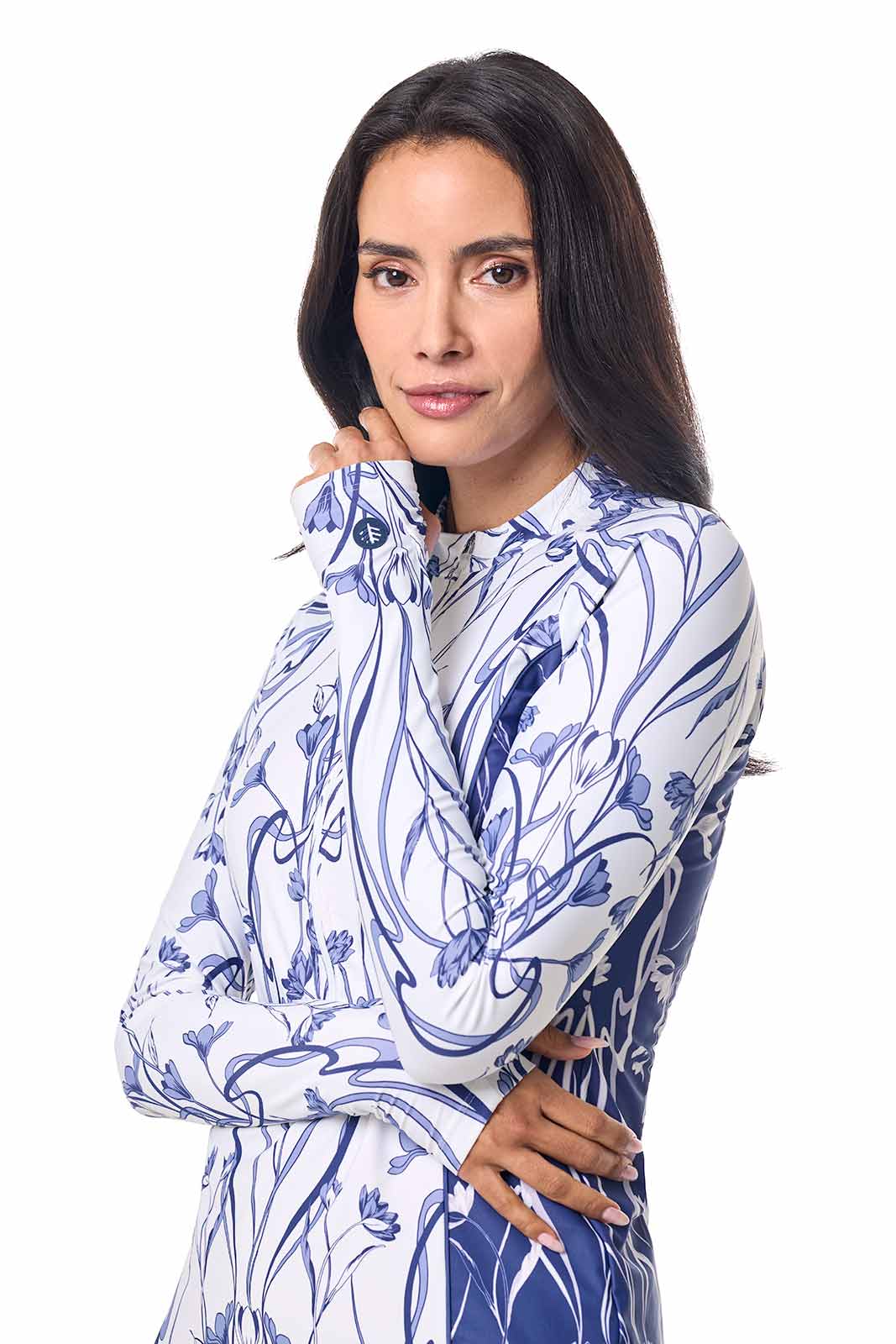 Women's Escalante Zip Rash Guard | Future Dusk Colorblock