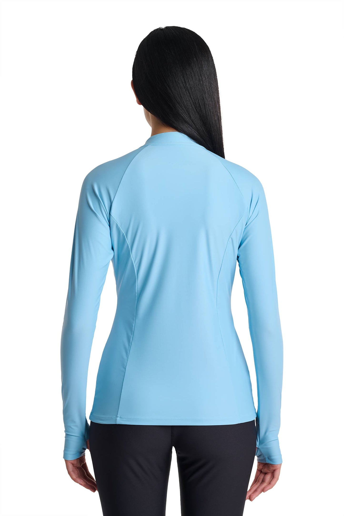 Women's Escalante Zip Rash Guard | Artic Blue