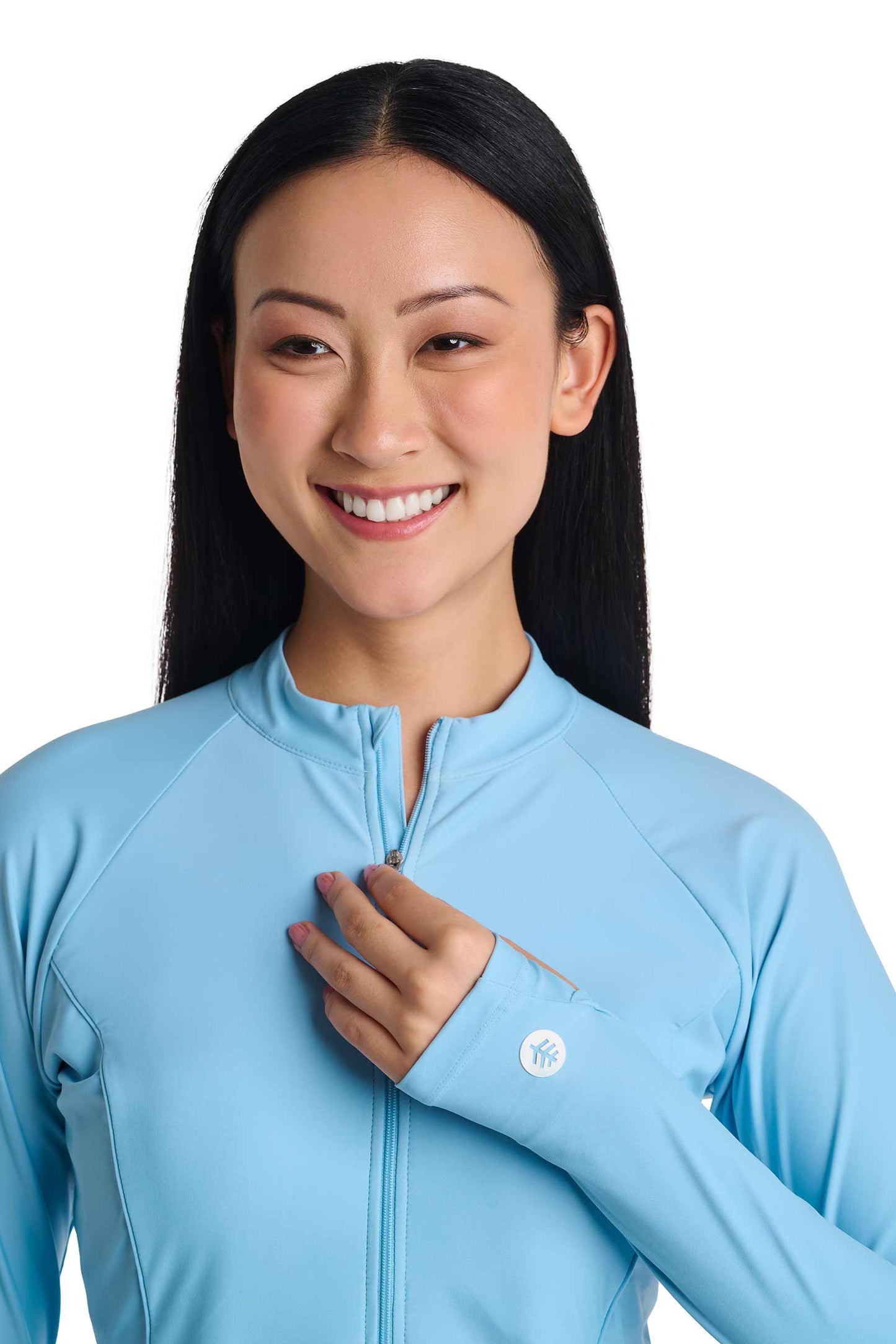 Women's Escalante Zip Rash Guard | Artic Blue