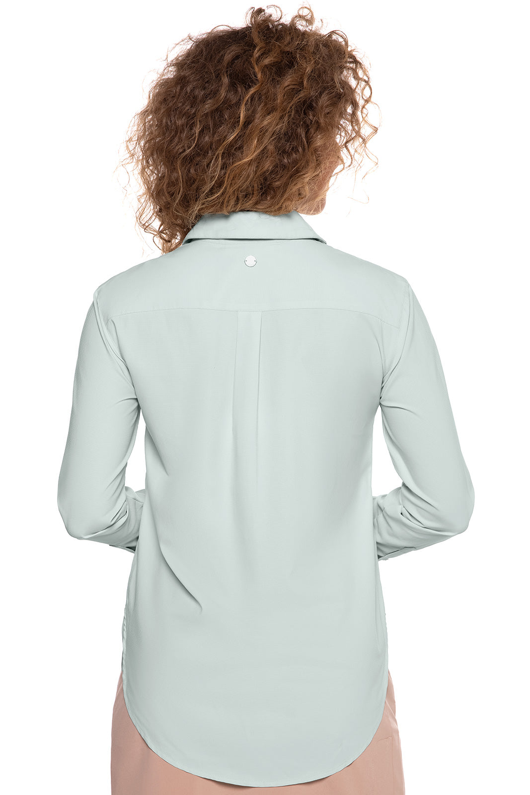 Women's Hepburn Shirt with Roll-Up Sleeves | Misty Aqua
