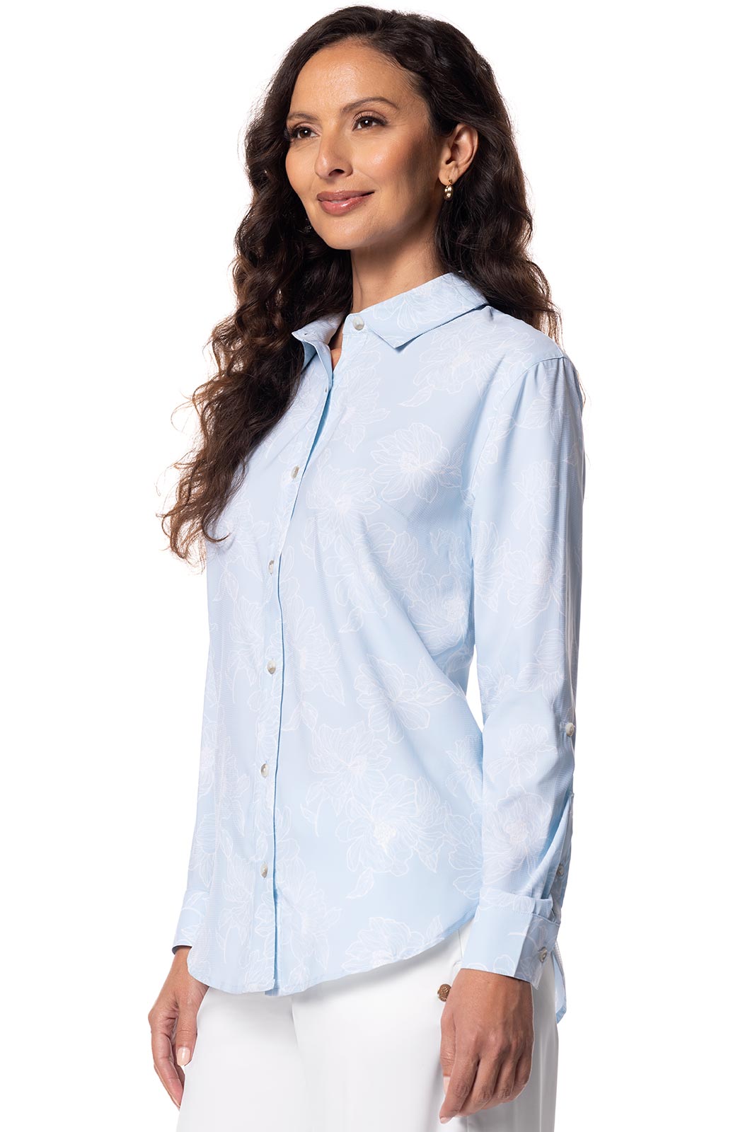 Women's Hepburn Shirt | Skyride Perfect Peony