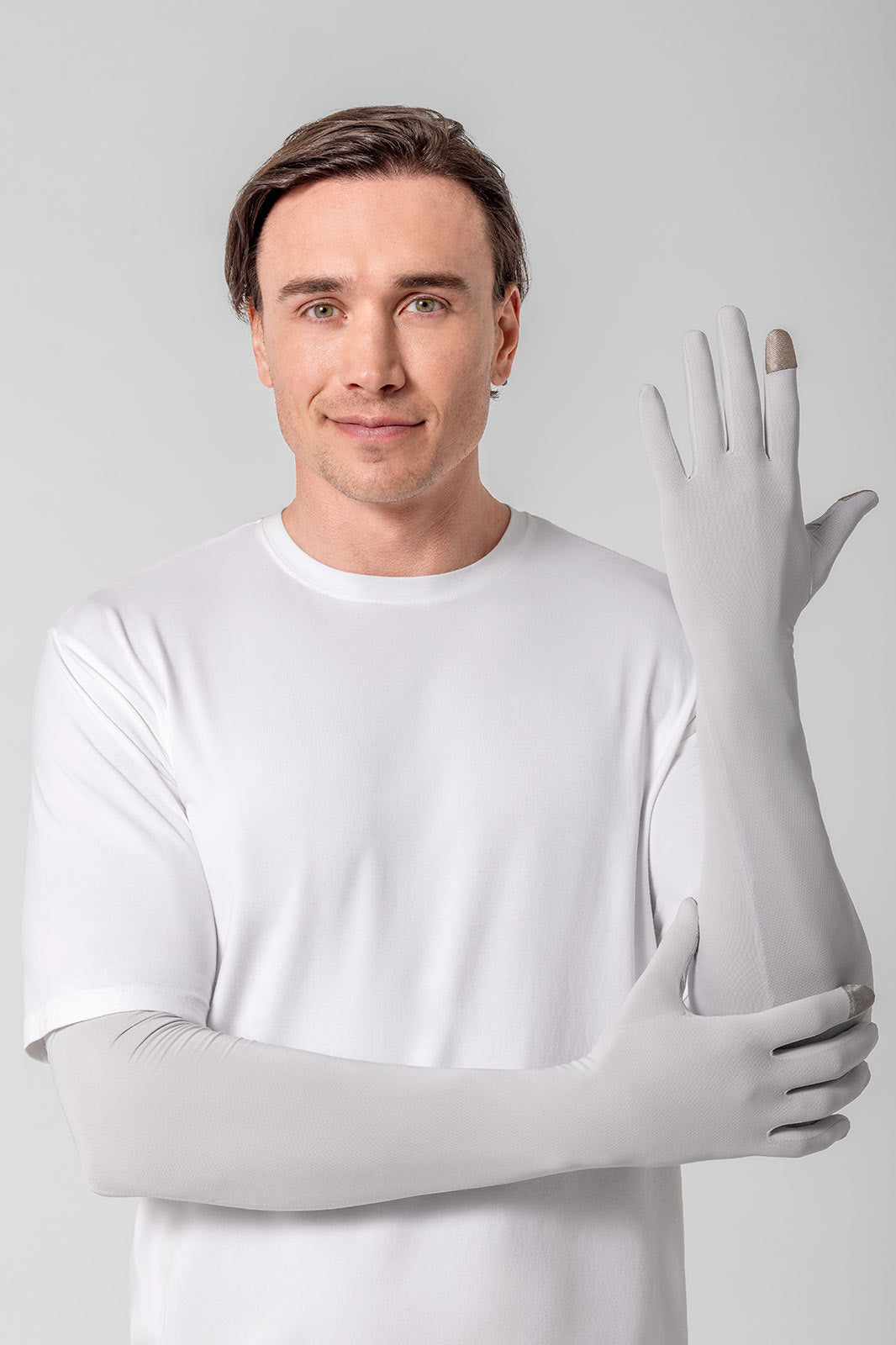 Unisex Culebra UV Long Gloves | Sleek Grey