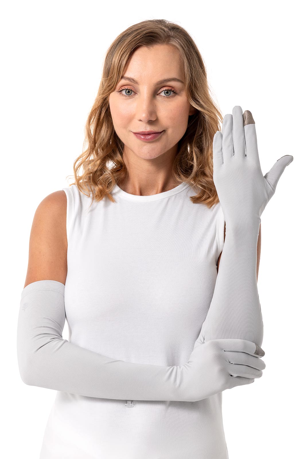 Unisex Culebra UV Long Gloves | Sleek Grey