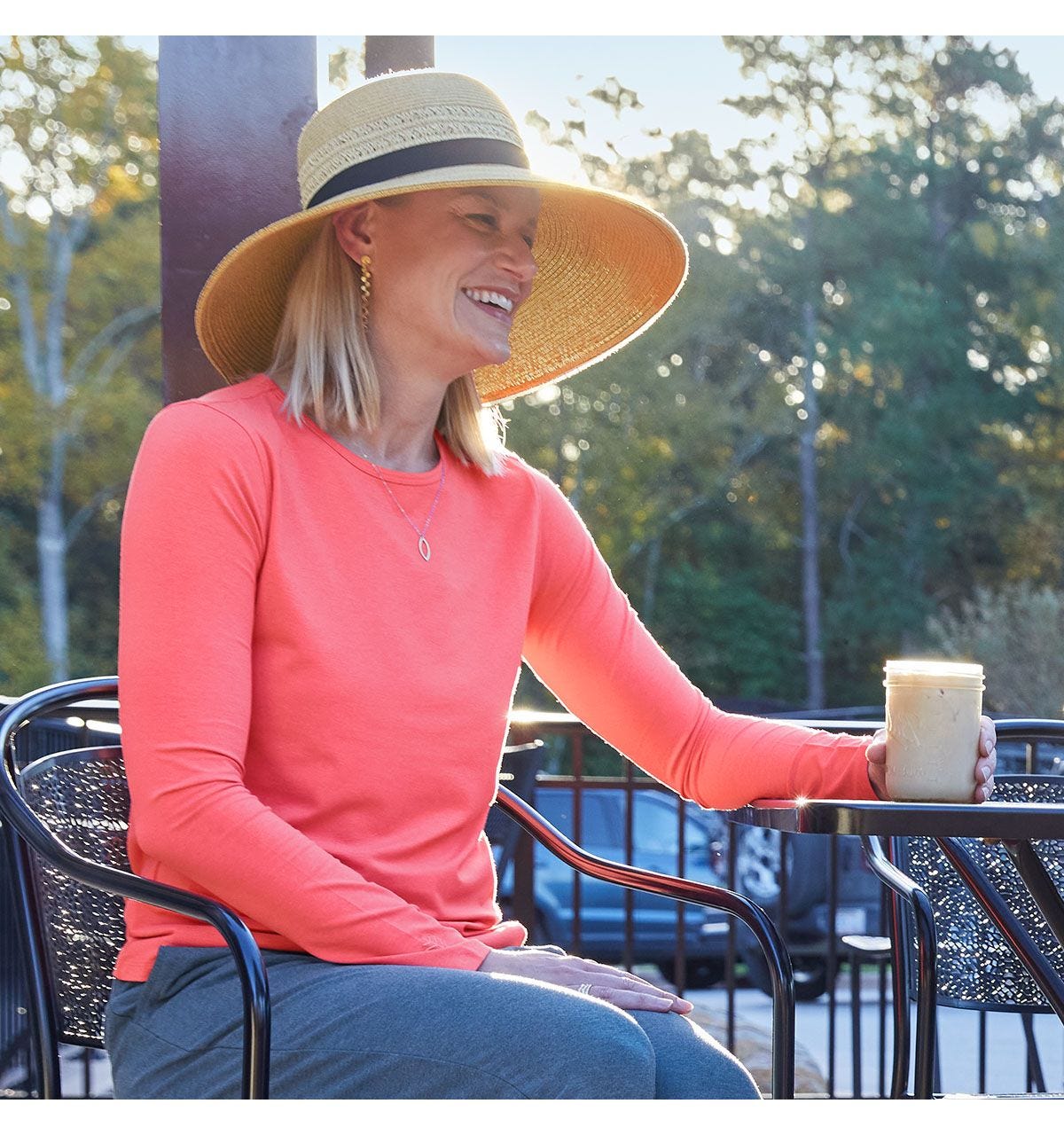 Women's Shannon Wide Brim Beach Hat | Natural Color block