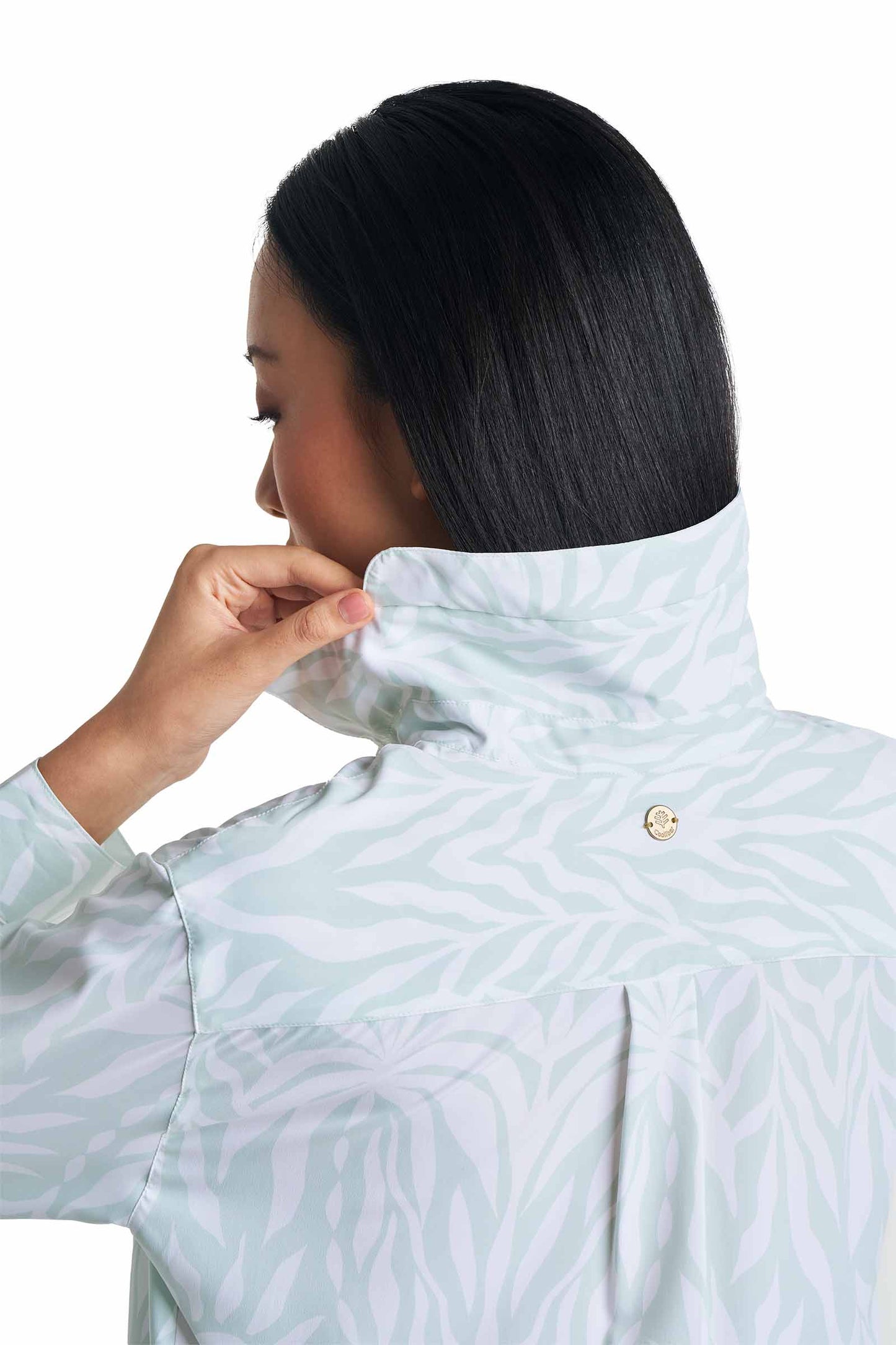 Women's Rhodes Shirt | Misty Aqua American Palm
