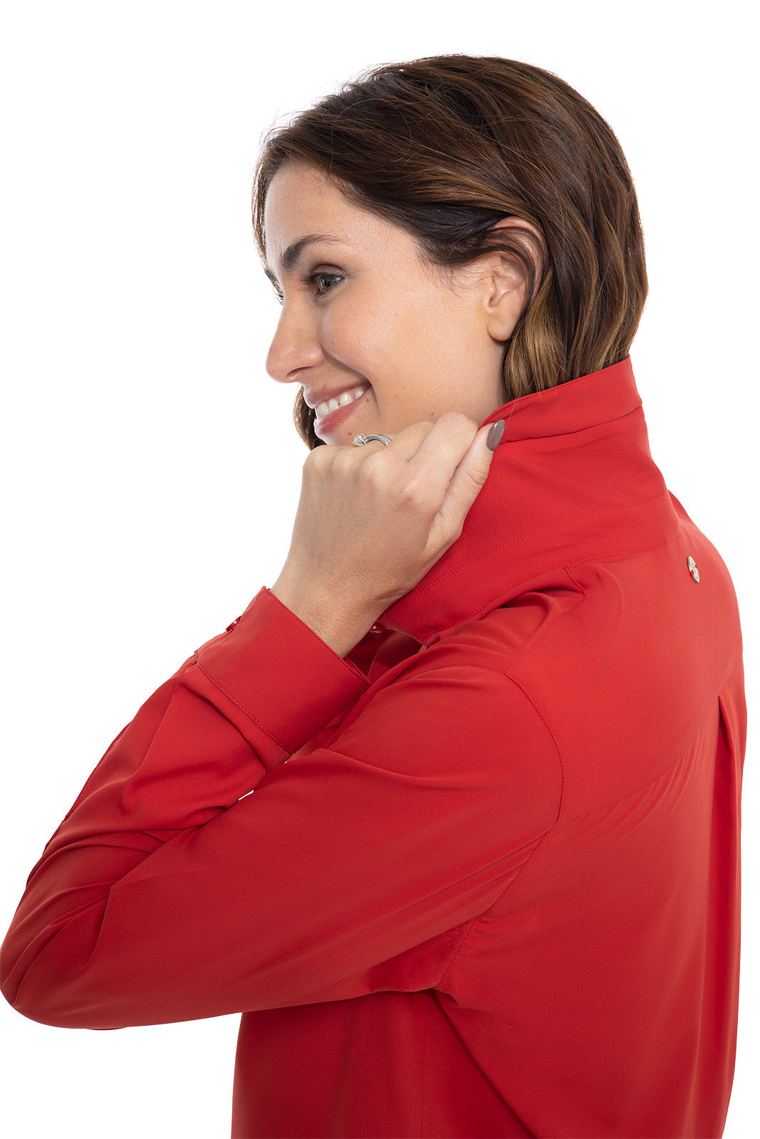 Women's Rhodes Long Sleeve Shirt | Carmine Red