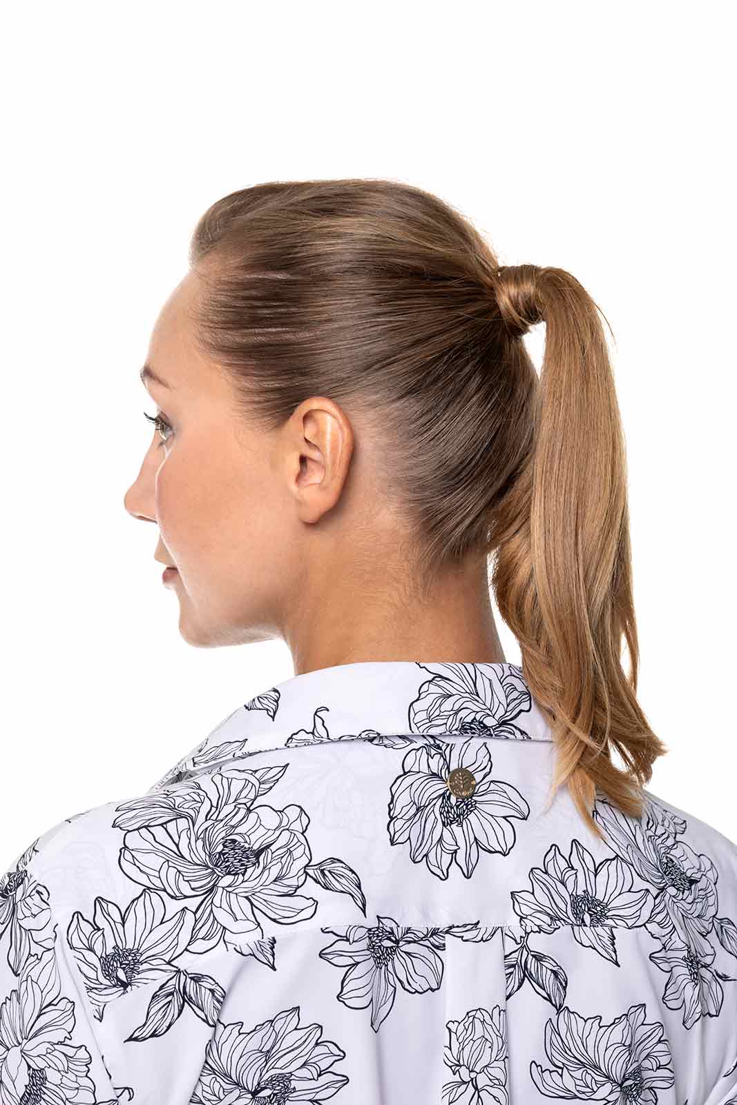 Women's Rhodes Shirt | White/Black Perfect Peony