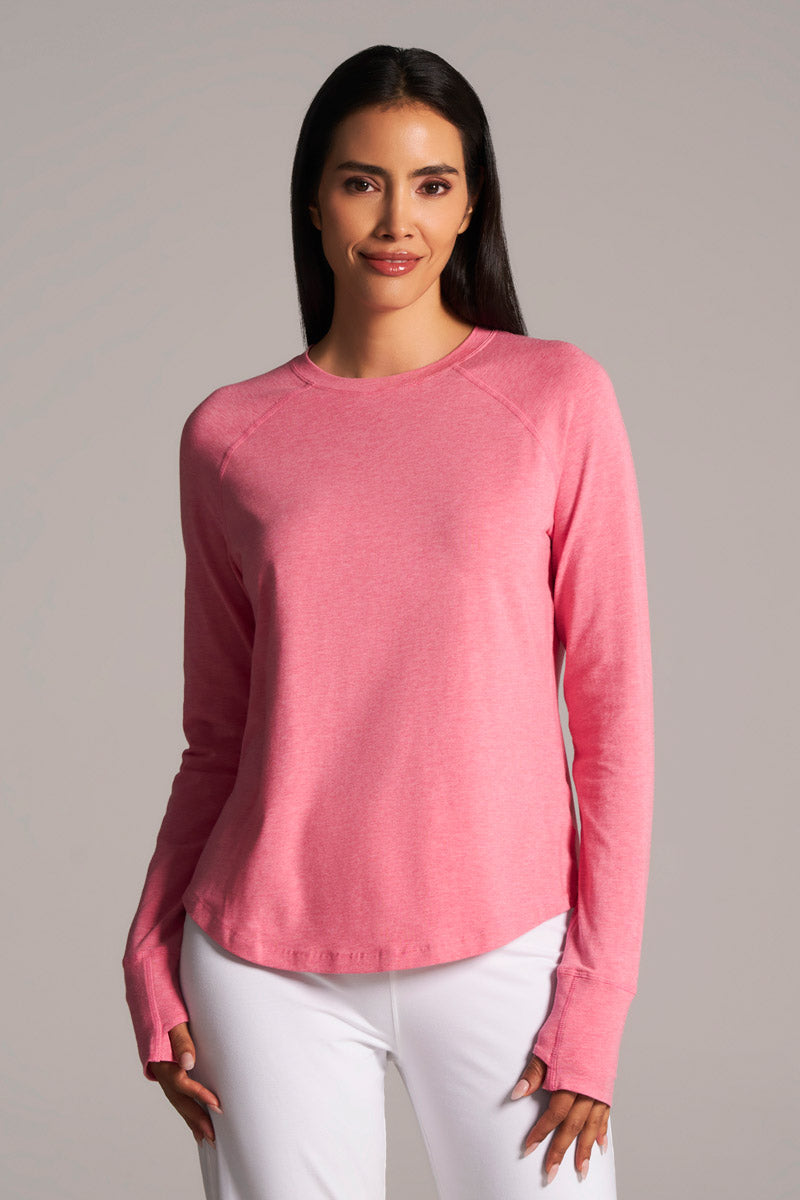 Women's LumaLeo Long Sleeve T-Shirt | Flamingo Pink Heather