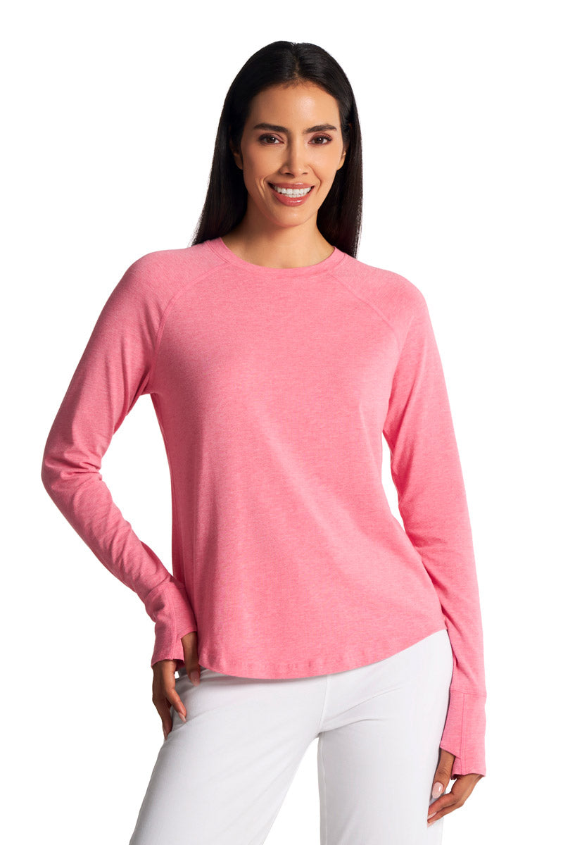 Women's LumaLeo Long Sleeve T-Shirt | Flamingo Pink Heather