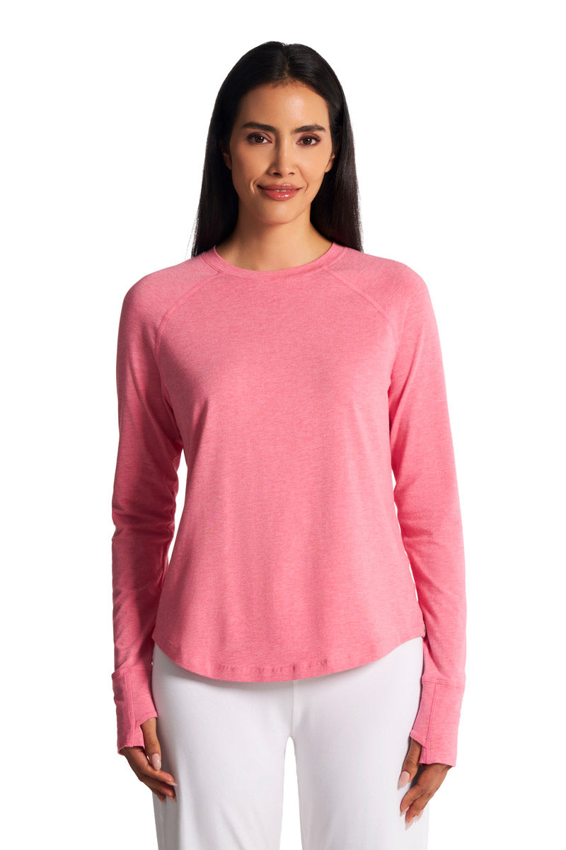 Women's LumaLeo Long Sleeve T-Shirt | Flamingo Pink Heather