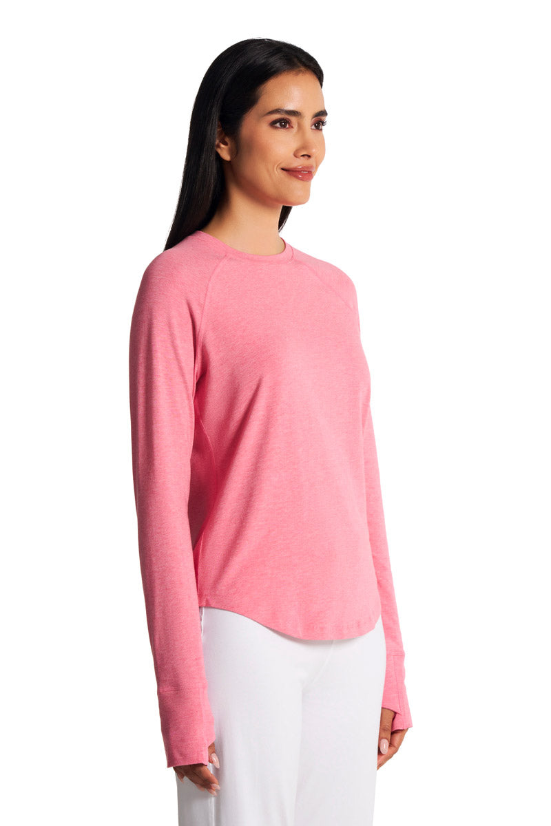 Women's LumaLeo Long Sleeve T-Shirt | Flamingo Pink Heather