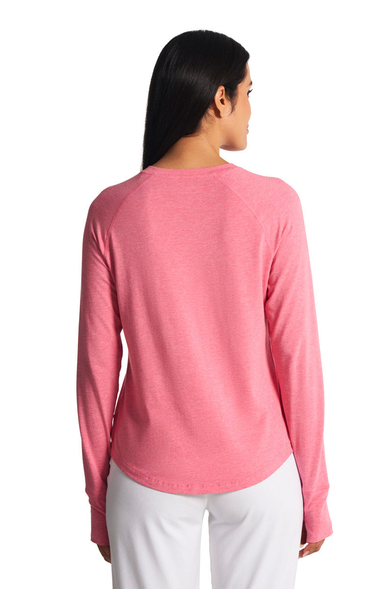 Women's LumaLeo Long Sleeve T-Shirt | Flamingo Pink Heather