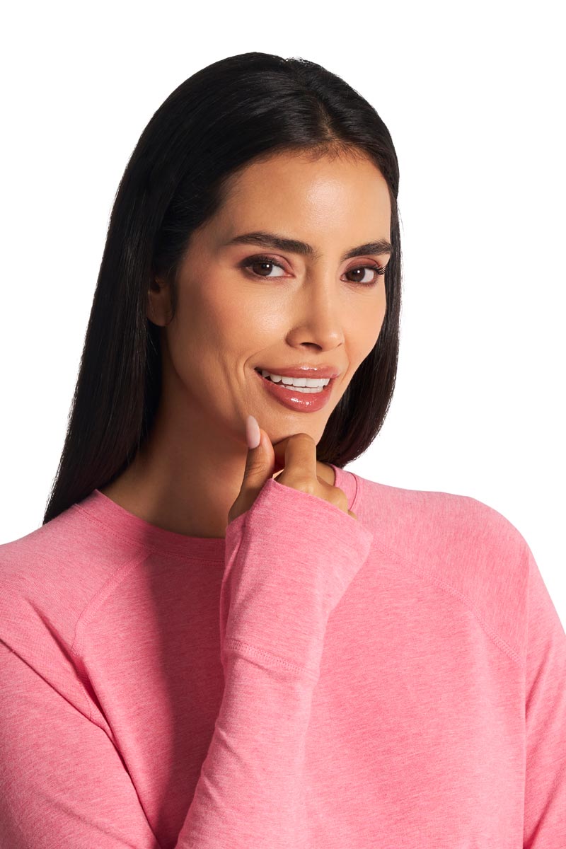Women's LumaLeo Long Sleeve T-Shirt | Flamingo Pink Heather