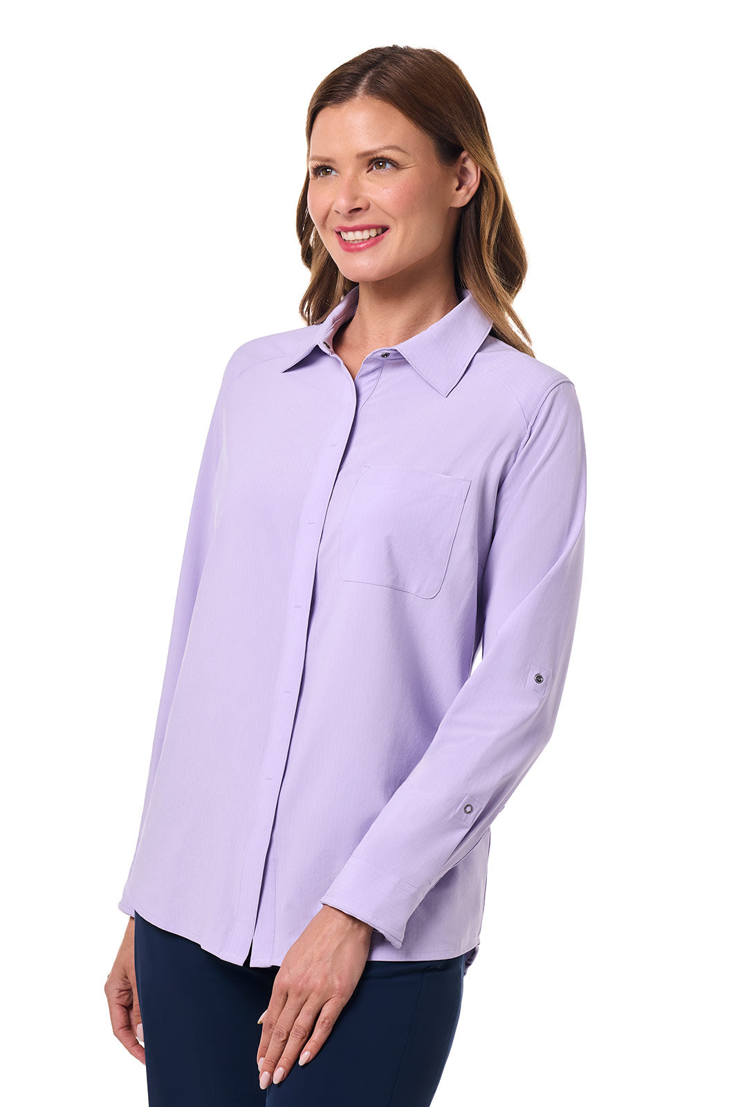 Women's Amara Smart Shirt | Lavendula Shadow Stripe