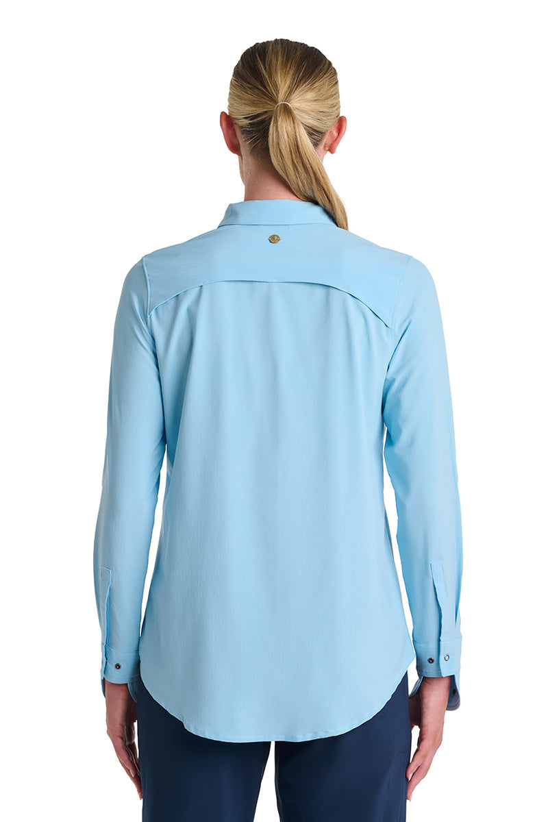 Women's Amara Smart Shirt | Arctic Blue Shadow Stripe