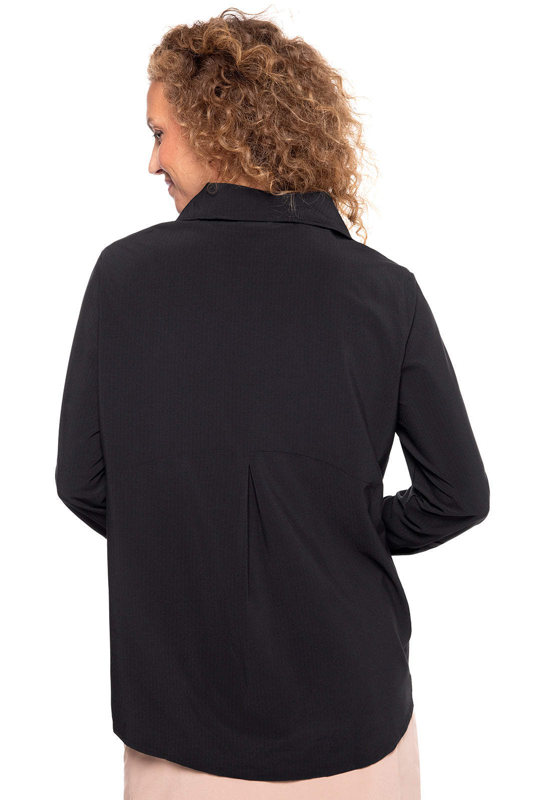 Women's Catona Funnel Neck Tunic Top | Black Shadow Stripe